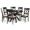 Baxton Studio Jessie Modern and Contemporary Sand Fabric and Dark Brown Finished Wood 7-Piece Dining Set 174-10537-10894-Zoro - alternate 1